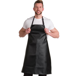 LACLA AVENTAL PRETO LISO DE BARBEIRO