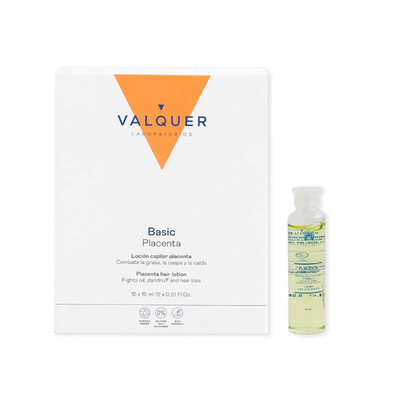 Valquer Basic Placenta Ampolas Anticaspa Antiqueda e Controlo Oleosidade