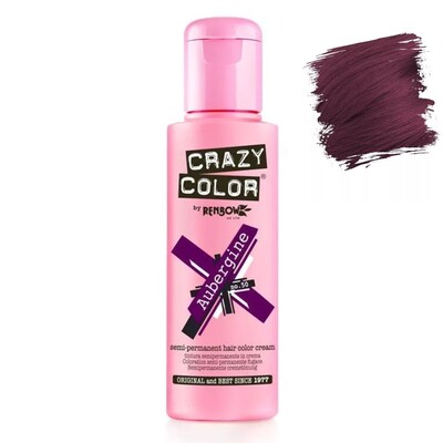 CRAZY COLOR CREME DE COLORAÇÃO SEMIPERMANENTE 50 AUBERGINE