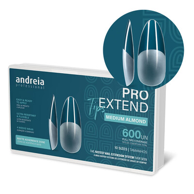 Andreia Pro Extend Tips Extensiones de uñas Medium Almond FORMA DE ALMENDRA