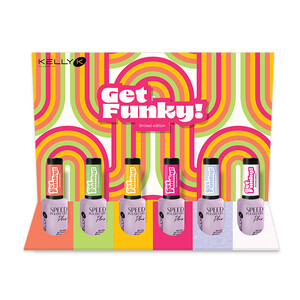 KELLY K SPEED GEL PLUS COLLECTION GET FUNKY OFFER MINI DISPLAY