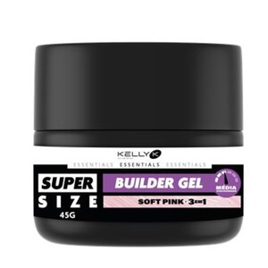 KELLY K ESSENTIALS SUPER SIZE BUILDER GEL MEDIUM VISCOSITY SOFT PINK