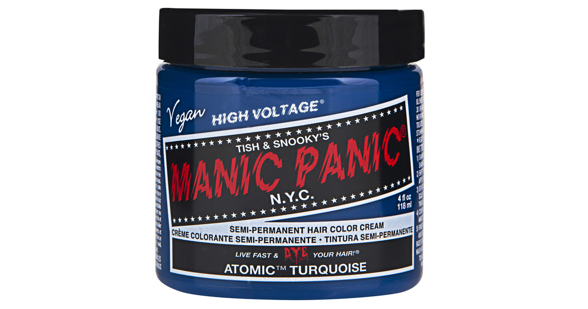 Manic Panic Semi-Permanent Hair Color Cream Atomic Turquoise - wide 5
