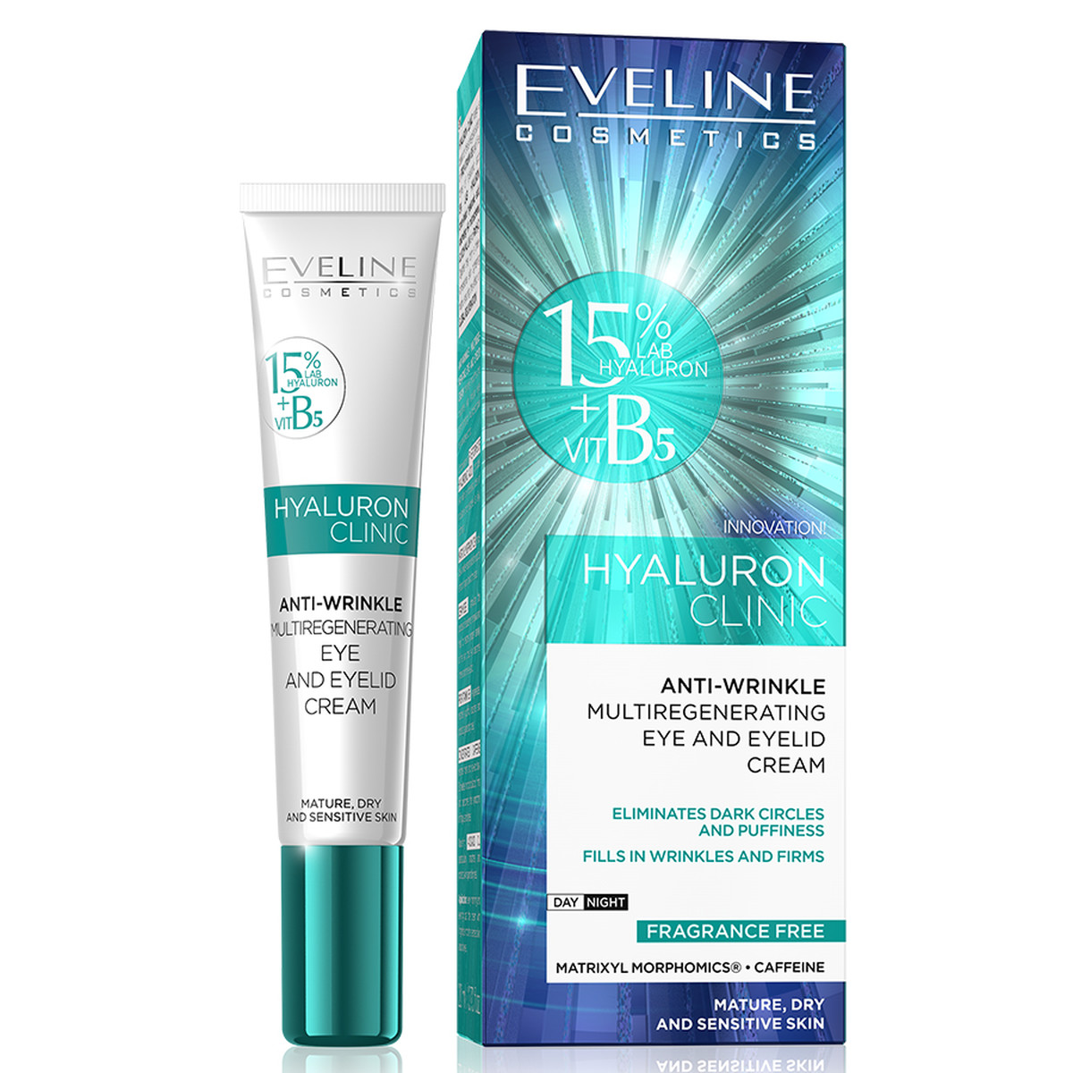 Eveline Hyaluron Clinic - Essence Eye And Eyelid Cream - 20Ml