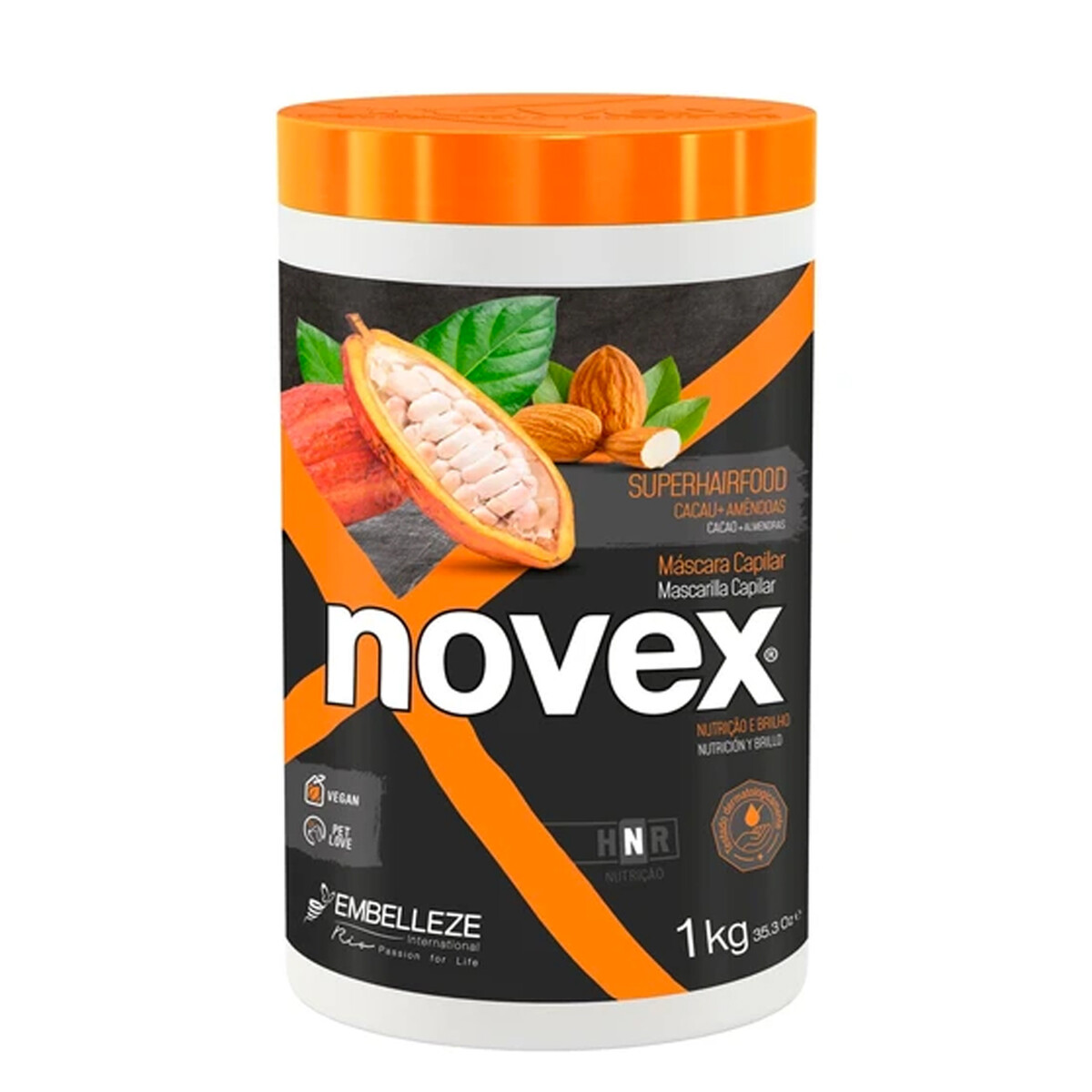 Novex Superhairfood Máscara Nutrição & Brilho De Cacau + Amêndoas...