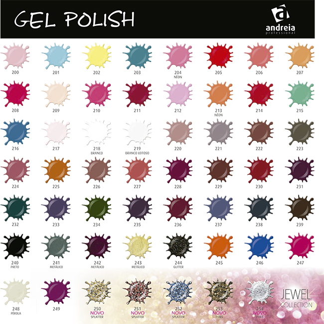 Gel polish Palette - 254 cores PT