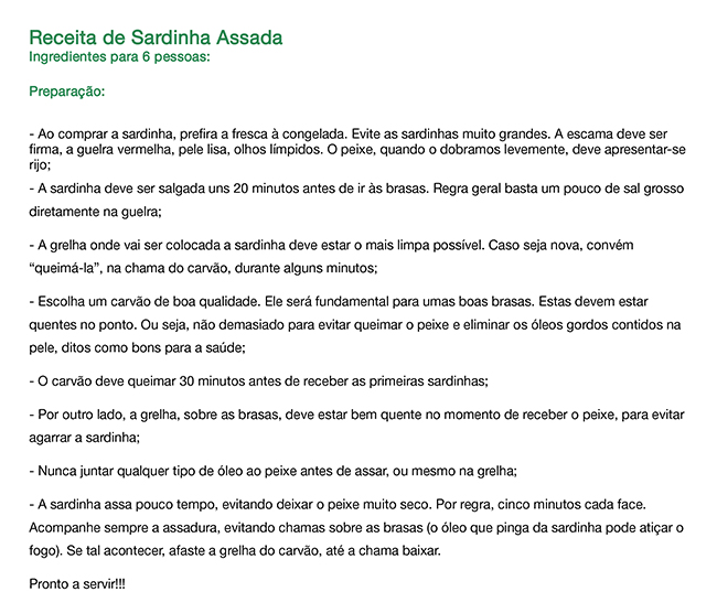Sardinha Assada